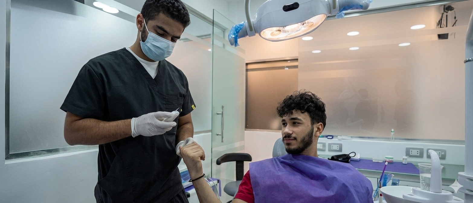 Dental implant consultation at Cairo Implants clinic.